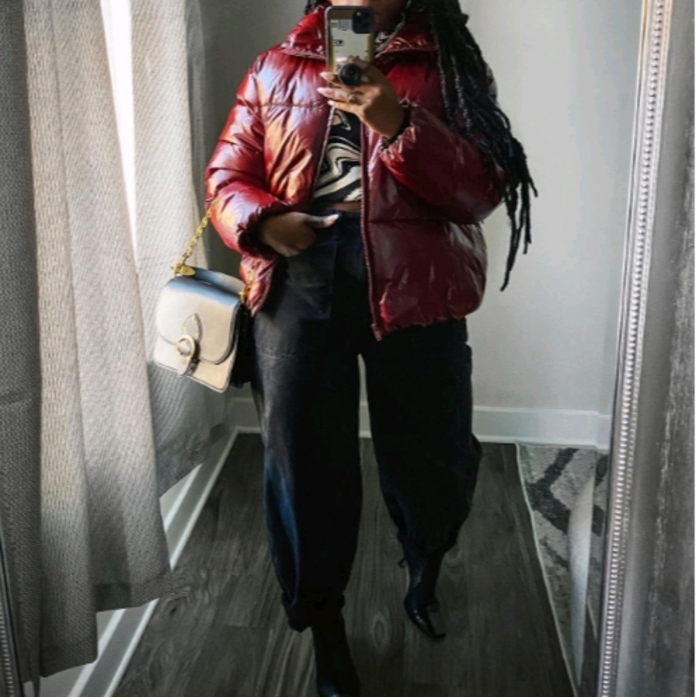 A New Day | Wet Look Puffer Jacket - Picture 5 of 6